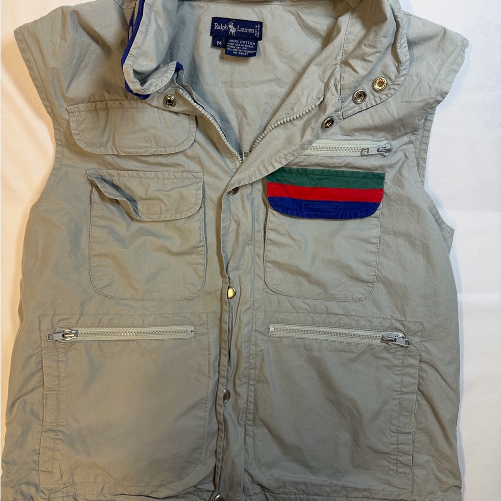 Y2K Vintage Ralph Lauren Polo Khaki Vest Size Men’s Medium